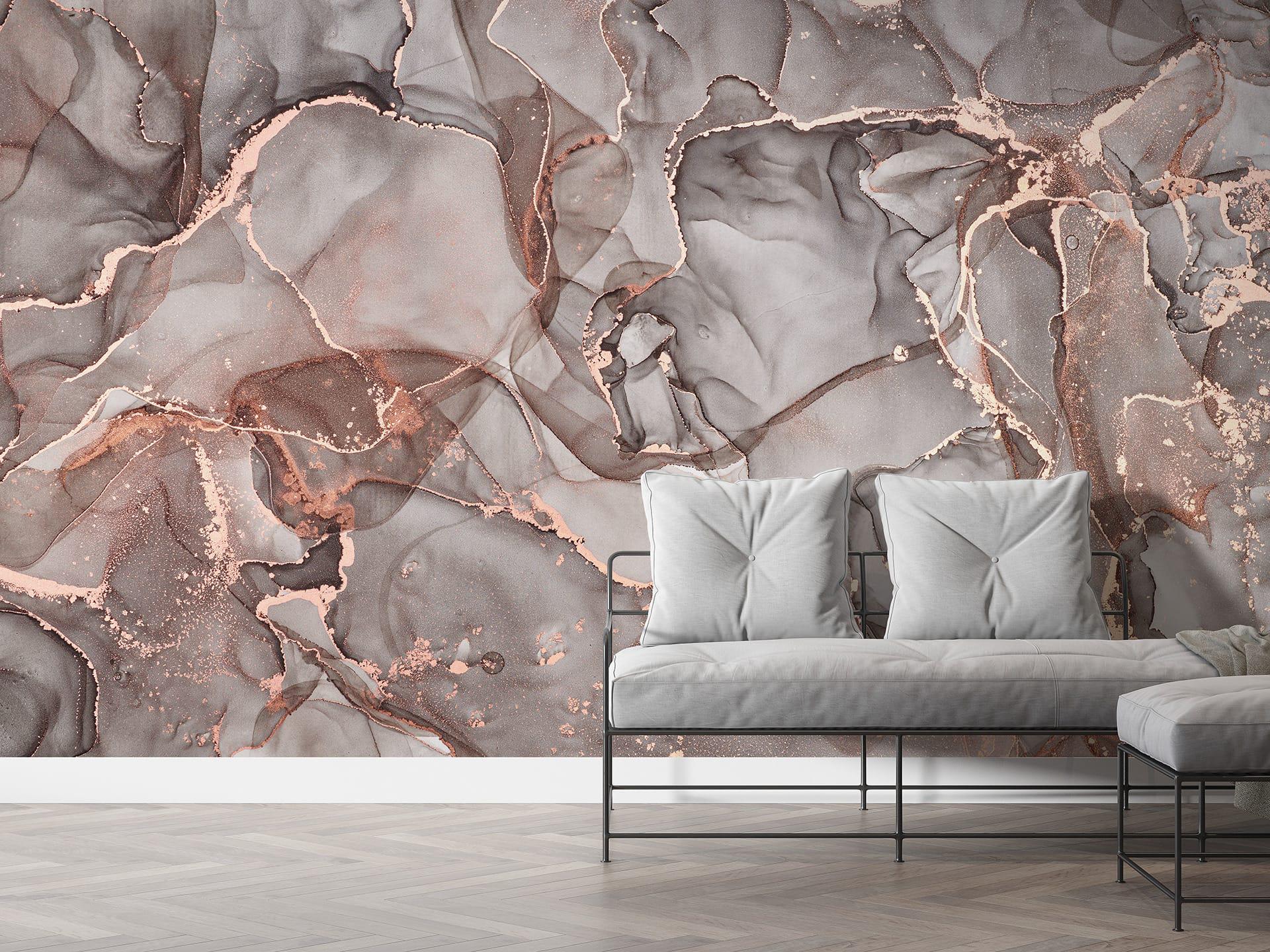 Фотошпалери флізелінові Styleo Print-walls Бронзовий флюїд 0316 300х250 см (Pw-0316/2)