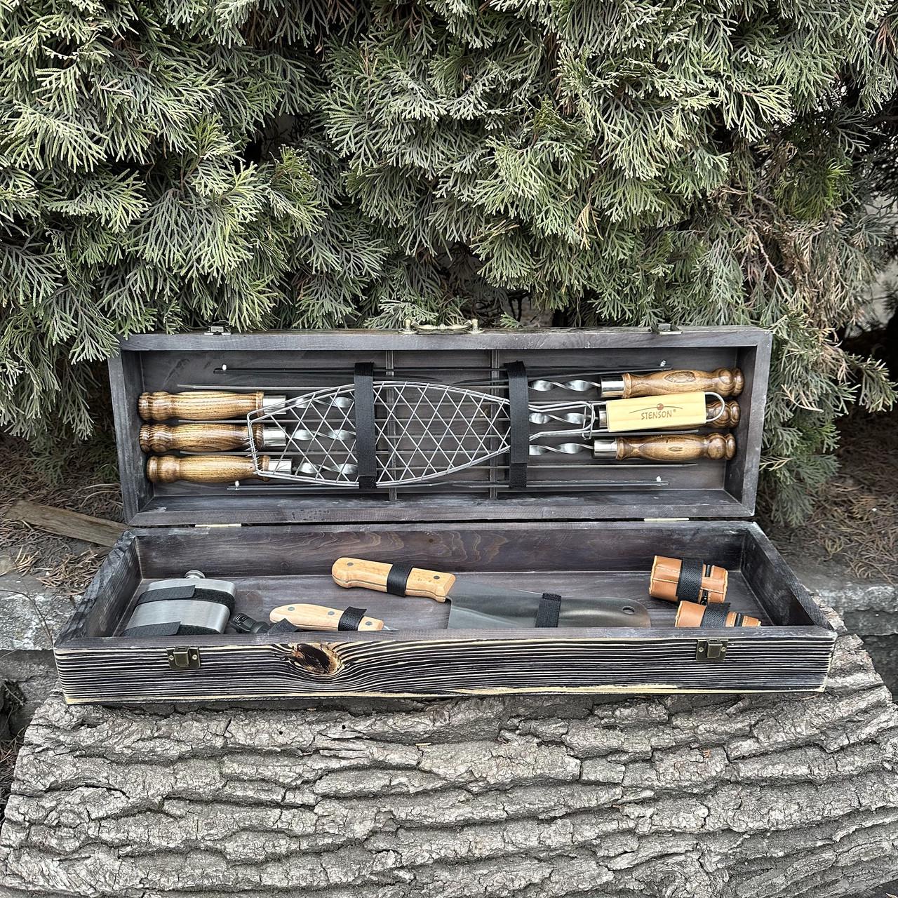 Набор подарочный для барбекю Mzavod Мастер BBQ Темно-коричневый (27728859)