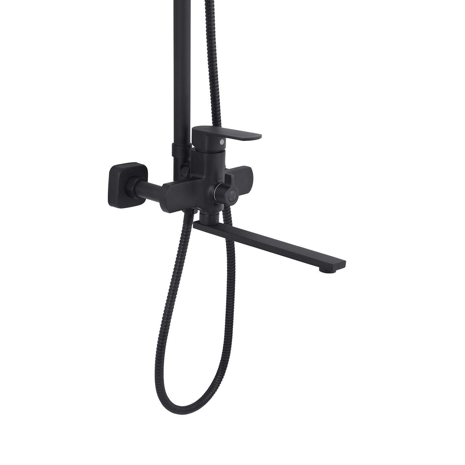 Душевая система со смесителем Kroner KRP Armada-SCH067 CV031704 Черный (215912) - фото 4