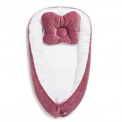Кокон-гніздечко дитячий Twins двосторонній з жорсткими бортиками Пурпуровий