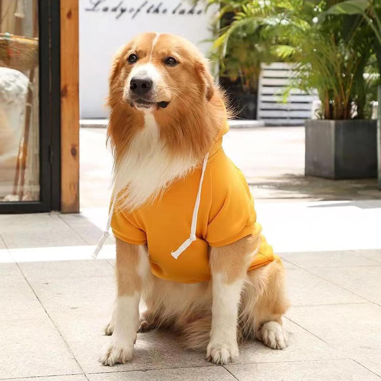 Одежда зимняя для собак из флиса с капюшоном XL