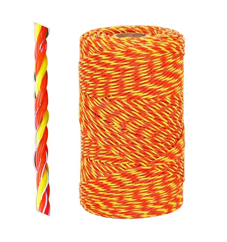 Шнур для електропастуха 500 м Помаранчево-жовтий (6) - фото 3