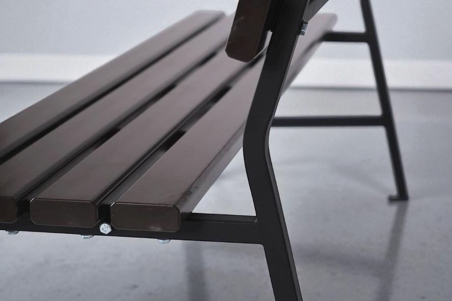 Лавка пластикова ТОБІ ШО для дачі/саду та парку 1504х822х707 мм Коричнево-чорний - фото 5 Лавка пластикова ТОБІ ШО для дачі/саду та парку 1504х822х707 мм Коричнево-чорний - фото 5