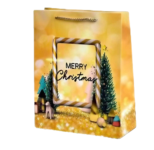 Подарунковий пакет Stenson Christmas tree R91066-L 30х41,5х12 см (13968236)