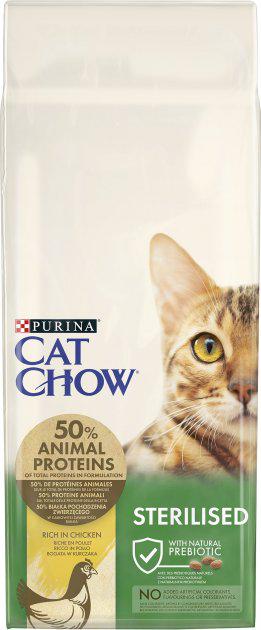 Сухий корм для кішок Purina Cat Chow Sterilised із куркою 15 кг (7613032233051)