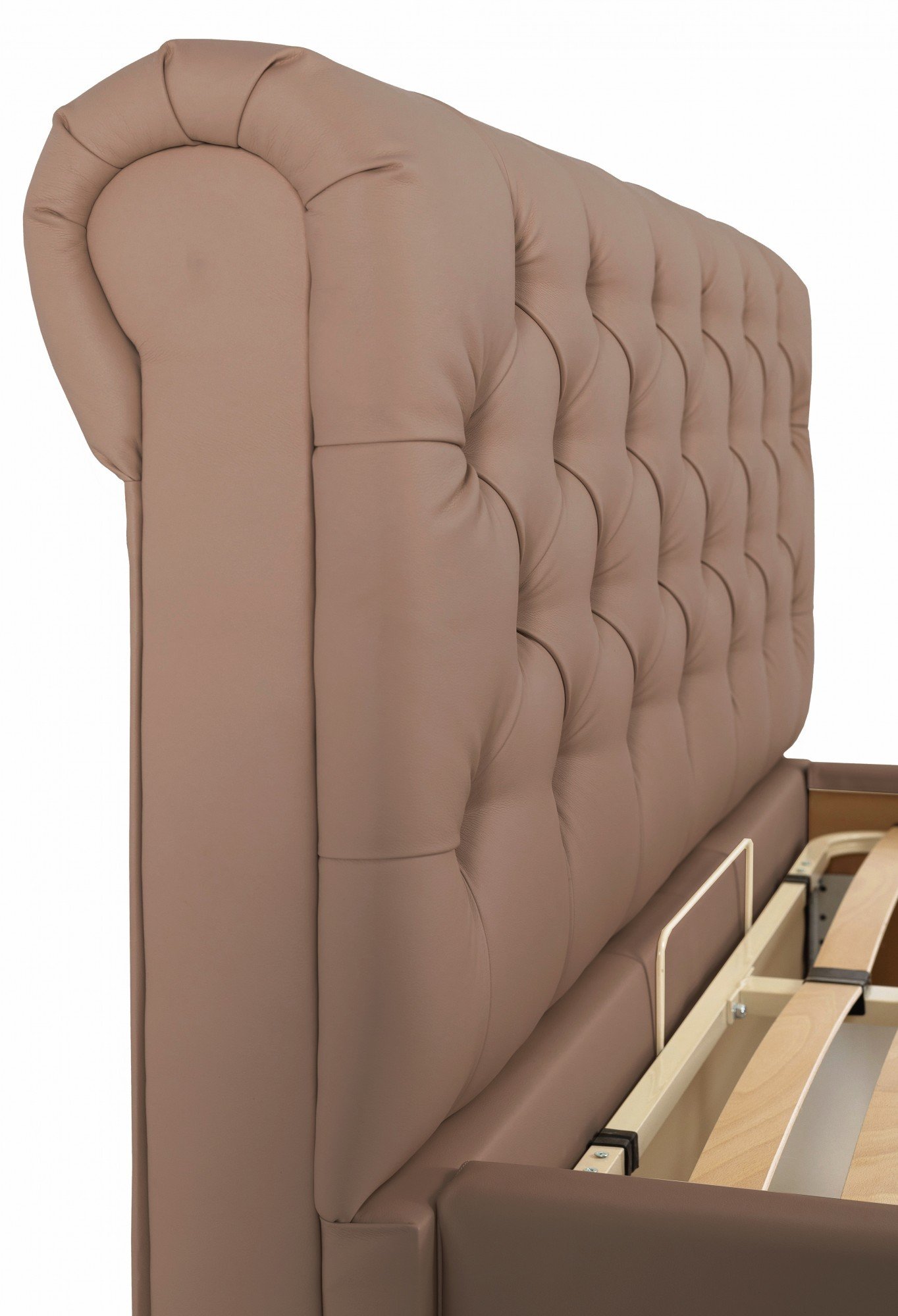 Кровать двуспальная London Comfort Флай 2213 160х200 см с подъемным механизмом Светло-коричневый - фото 5