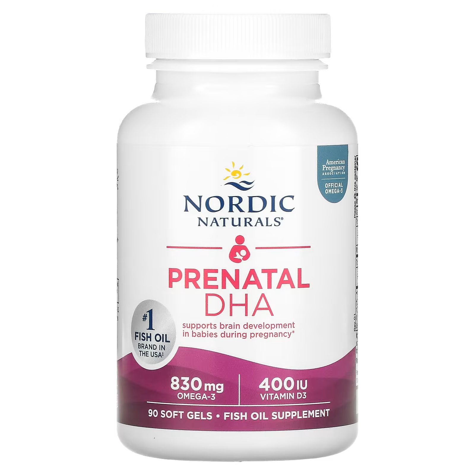 Nordic Naturals пренатальная ДГК без вкусовых добавок 90 капсул (NOR-01741)