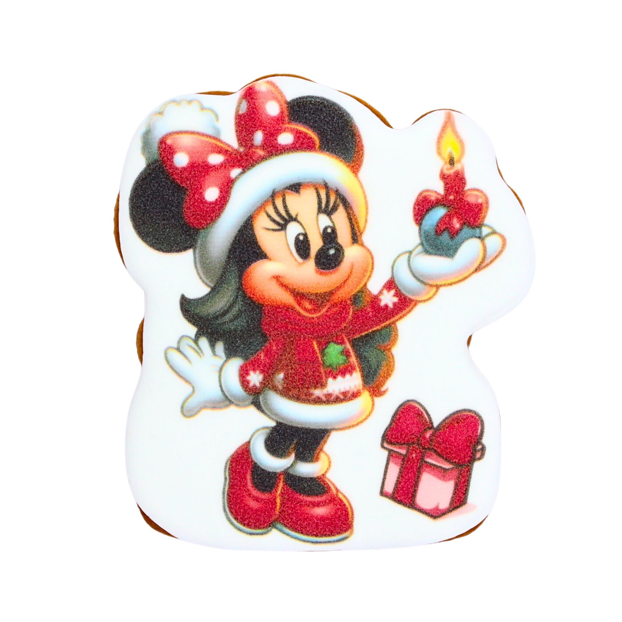 Пряник с принтом Крафт Печиво Новый год Мини Маус новогодняя 45 г