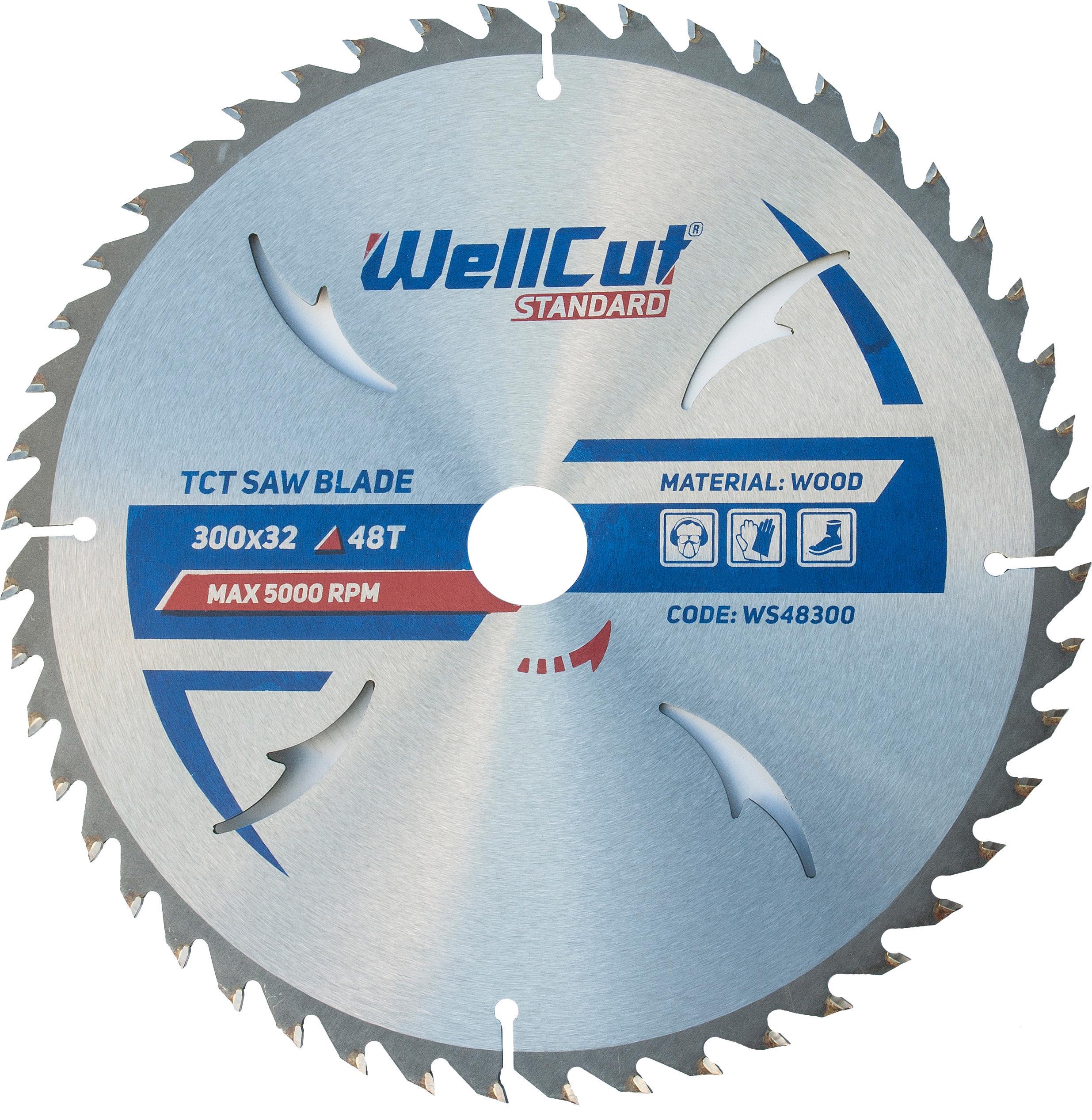 Диск пильный WellCut Standard 300x32 мм 48 зубьев (23454)