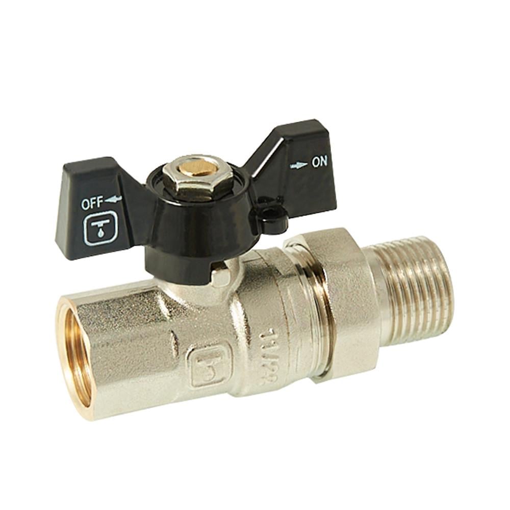 Кран кульовий ITAL із напівзгоном PN40 1/2" прямий нікель - фото 2 Кран кульовий ITAL із напівзгоном PN40 1/2" прямий нікель - фото 2