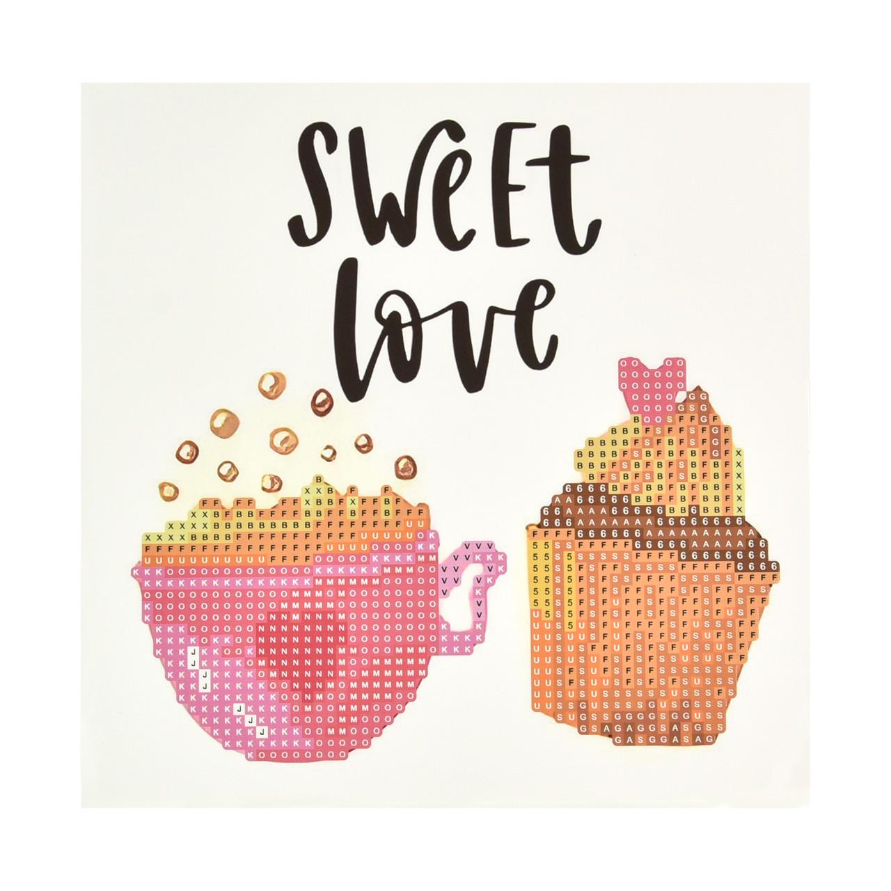 Алмазная мозаика Strateg Сладкий момент на бумажной основе 18х18 см (JUB14415)