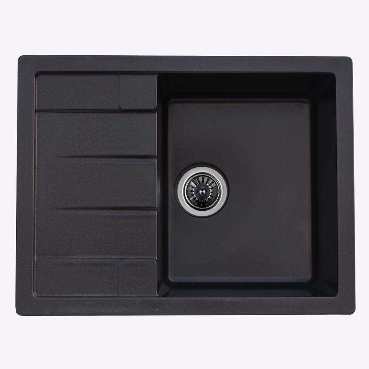 Мойка для кухни Platinum 6550 Lotos Black/Gold