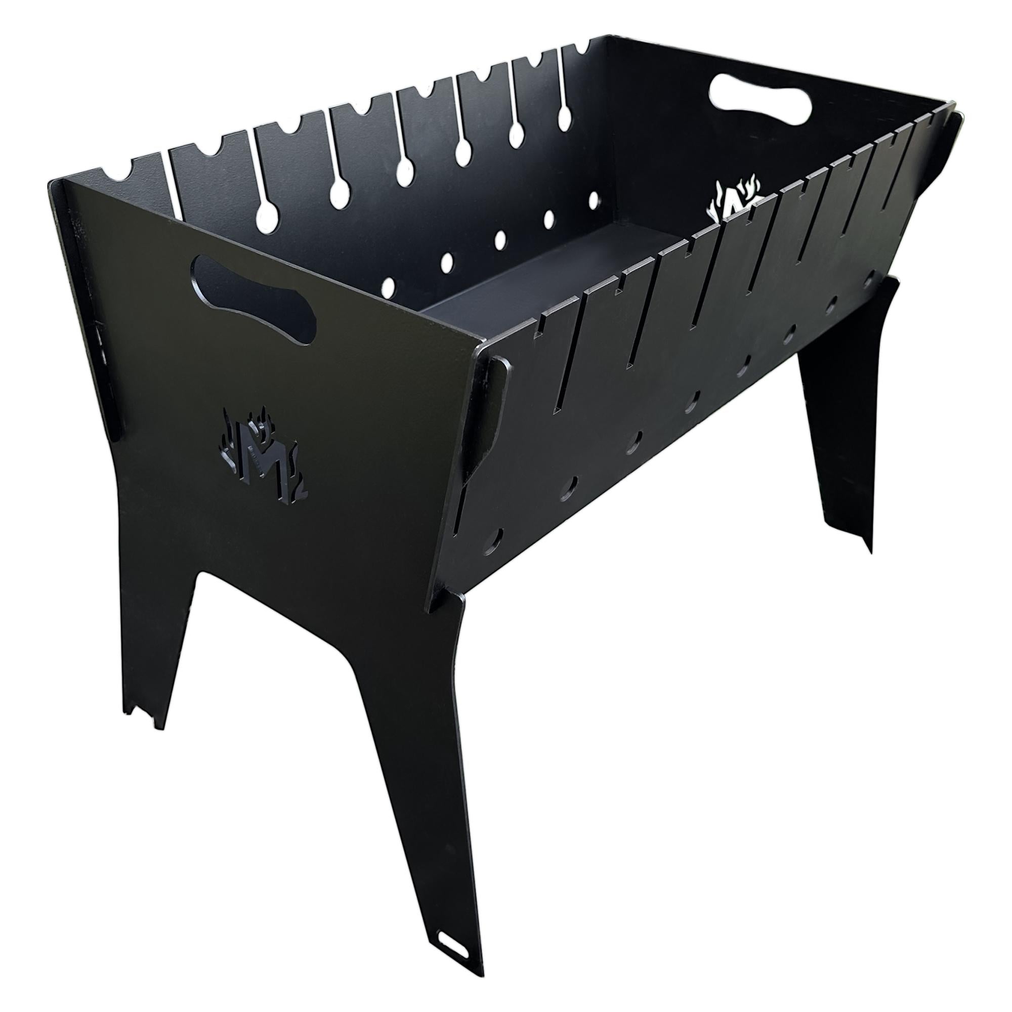 Мангал разборный двухуровневый Mzavod Феникс на 8 шампуров сталь 3 мм 54,5х32,3х40 см Черный (147-17-1060610100001)