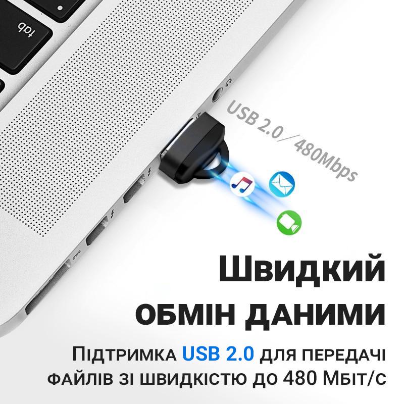 Кардридер Usb 2,0 Addap CR-01 для TF/MicroSD карт пам'яті 480 Мбіт/с - фото 5