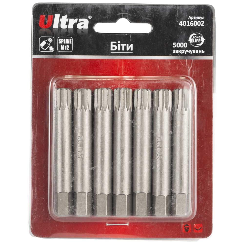 Набор бит Ultra Spline M12 x 75 мм 7 шт. S2 в блистере (4016002) Набор бит Ultra Spline M12 x 75 мм 7 шт. S2 в блистере (4016002)