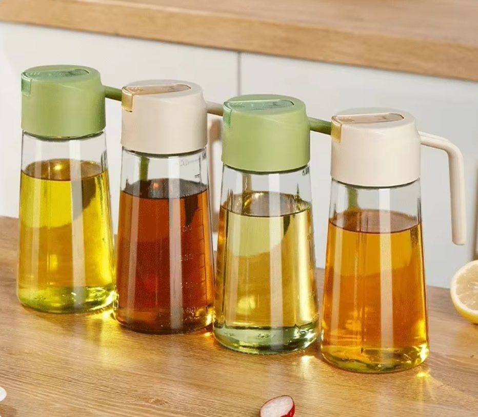 Бутылка стеклянная для масла 630 мл Зеленый - фото 4