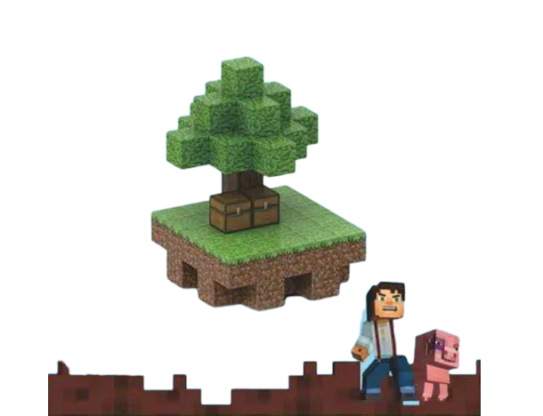 Конструктор дитячий магнітний Minecraft Небесний острів 64 будівельних блоків і 2 фігурки (2670361249)