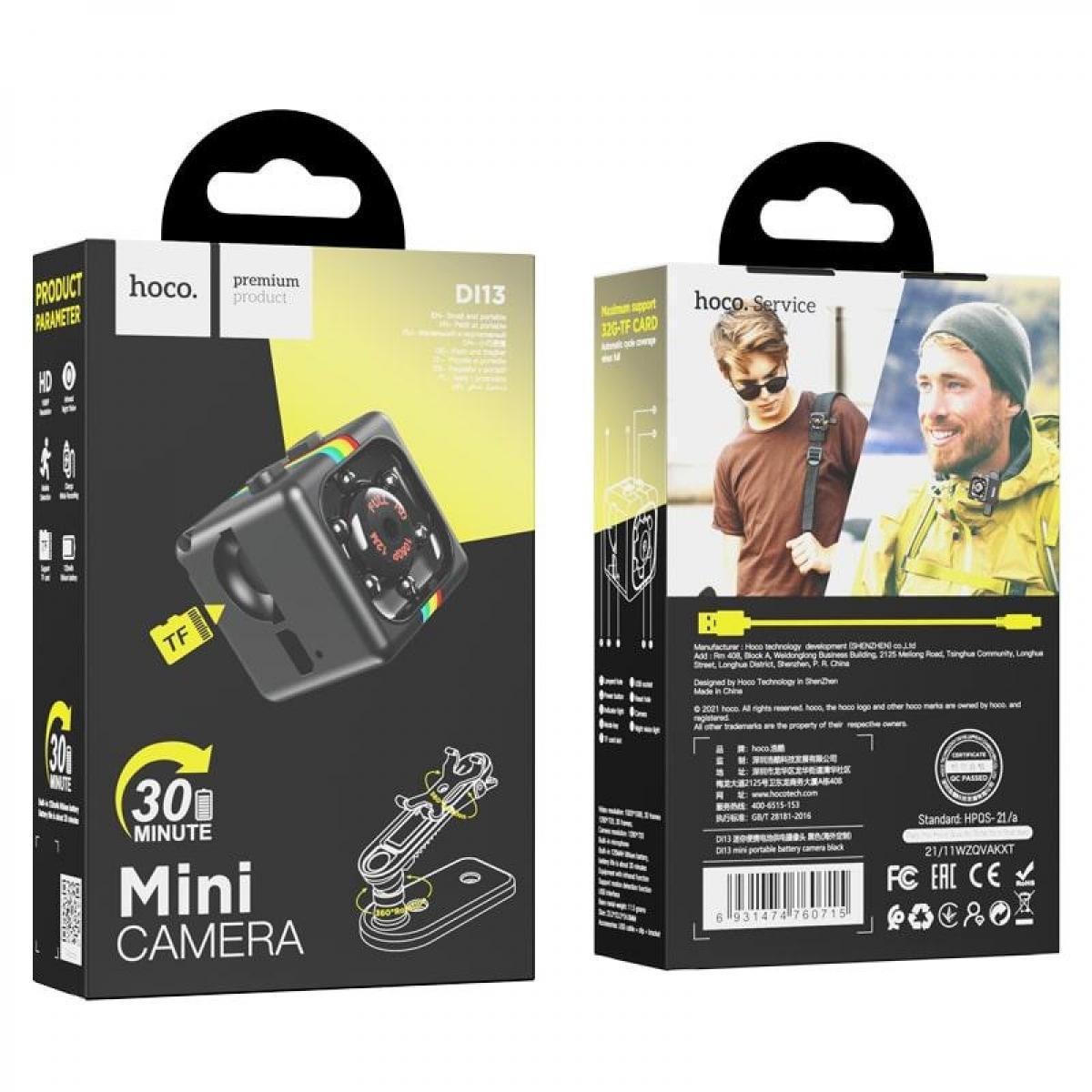 Камера портативна Hoco DI13 1080p TF Black (019232) - фото 6 Камера портативна Hoco DI13 1080p TF Black (019232) - фото 6