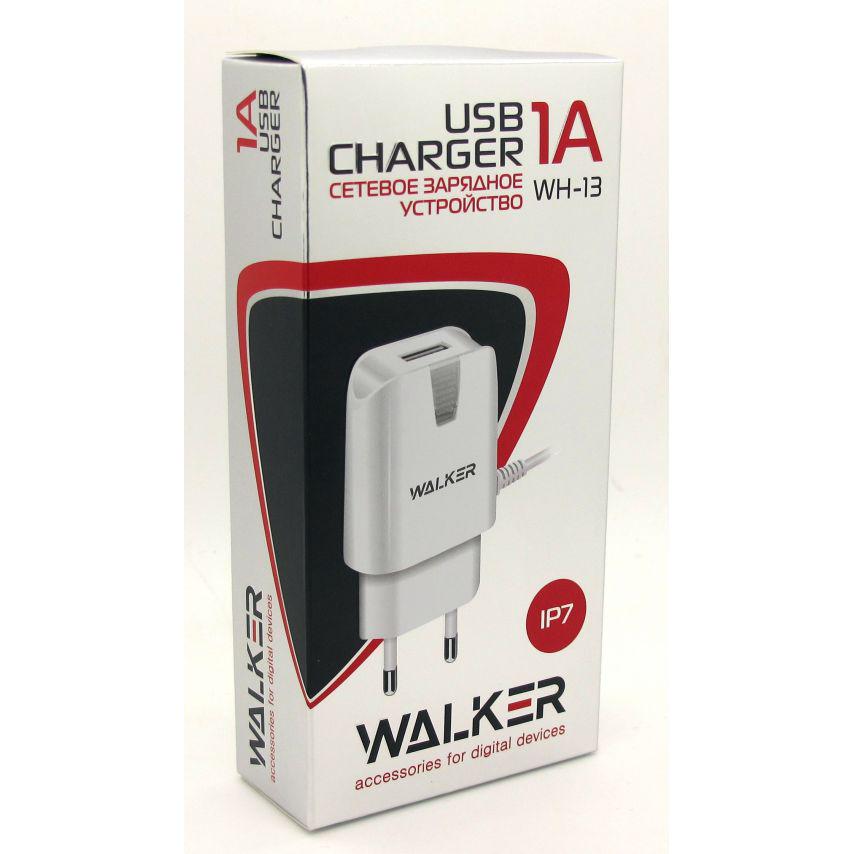 Сетевое зарядное устройство Walker WH-13 1xUSB 1A кабель Lightning White - фото 3