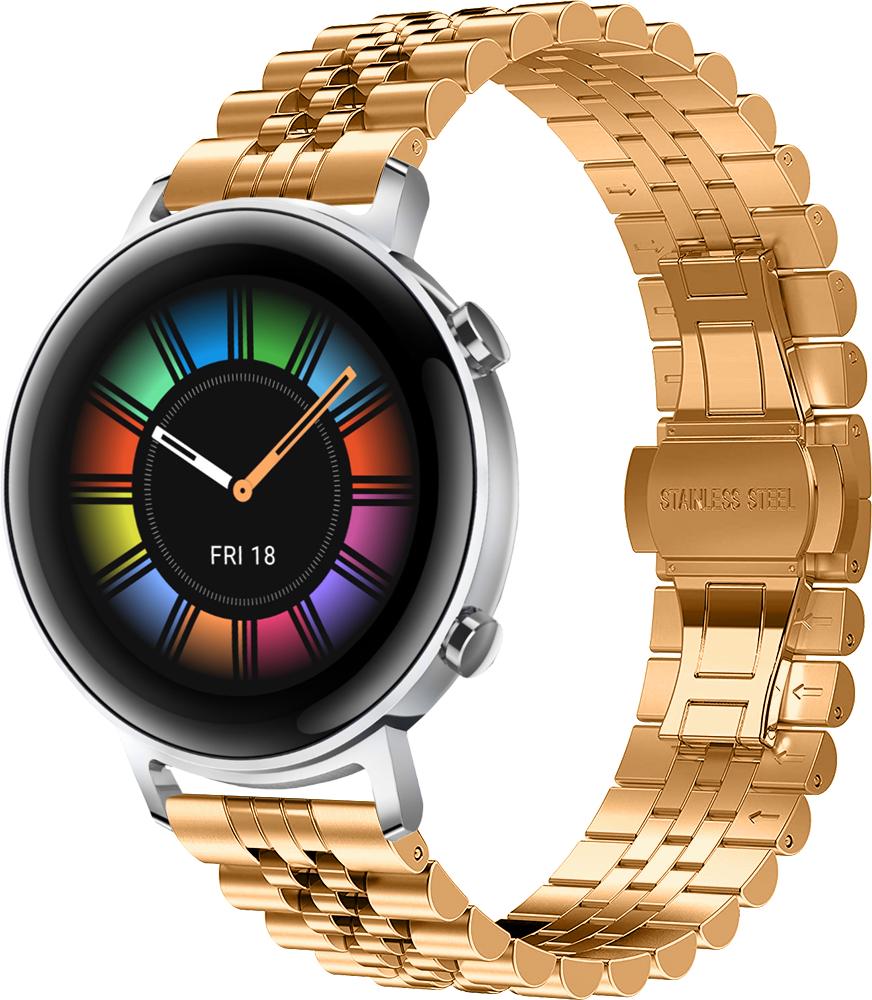 Браслет металлический Stech для Huawei Watch GT 2 42 мм Rose Gold (26900-27)
