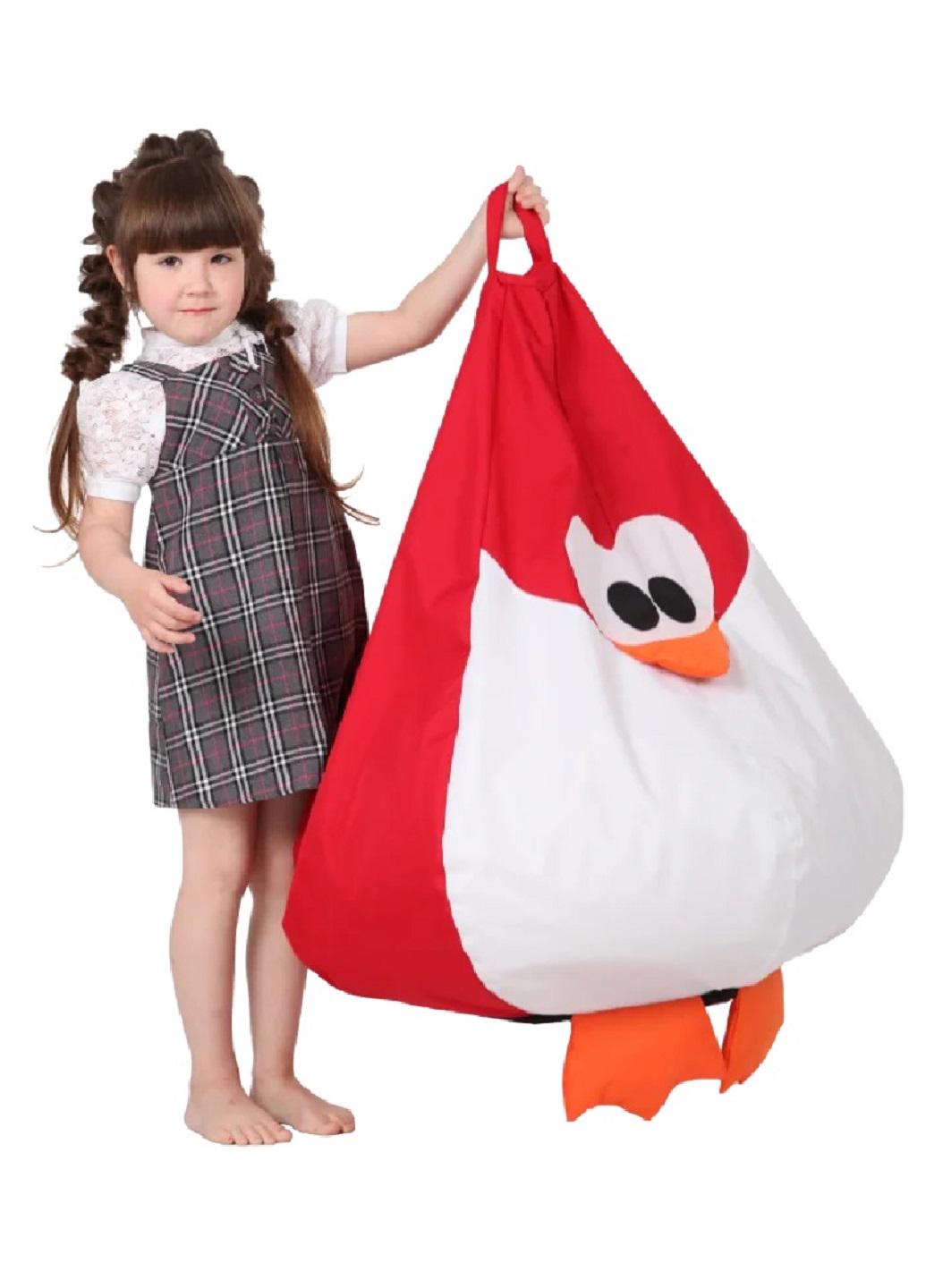 Крісло мішок Пінгвін 80х100 см Червоний (31249-Нов) - фото 3 Крісло мішок Пінгвін 80х100 см Червоний (31249-Нов) - фото 3