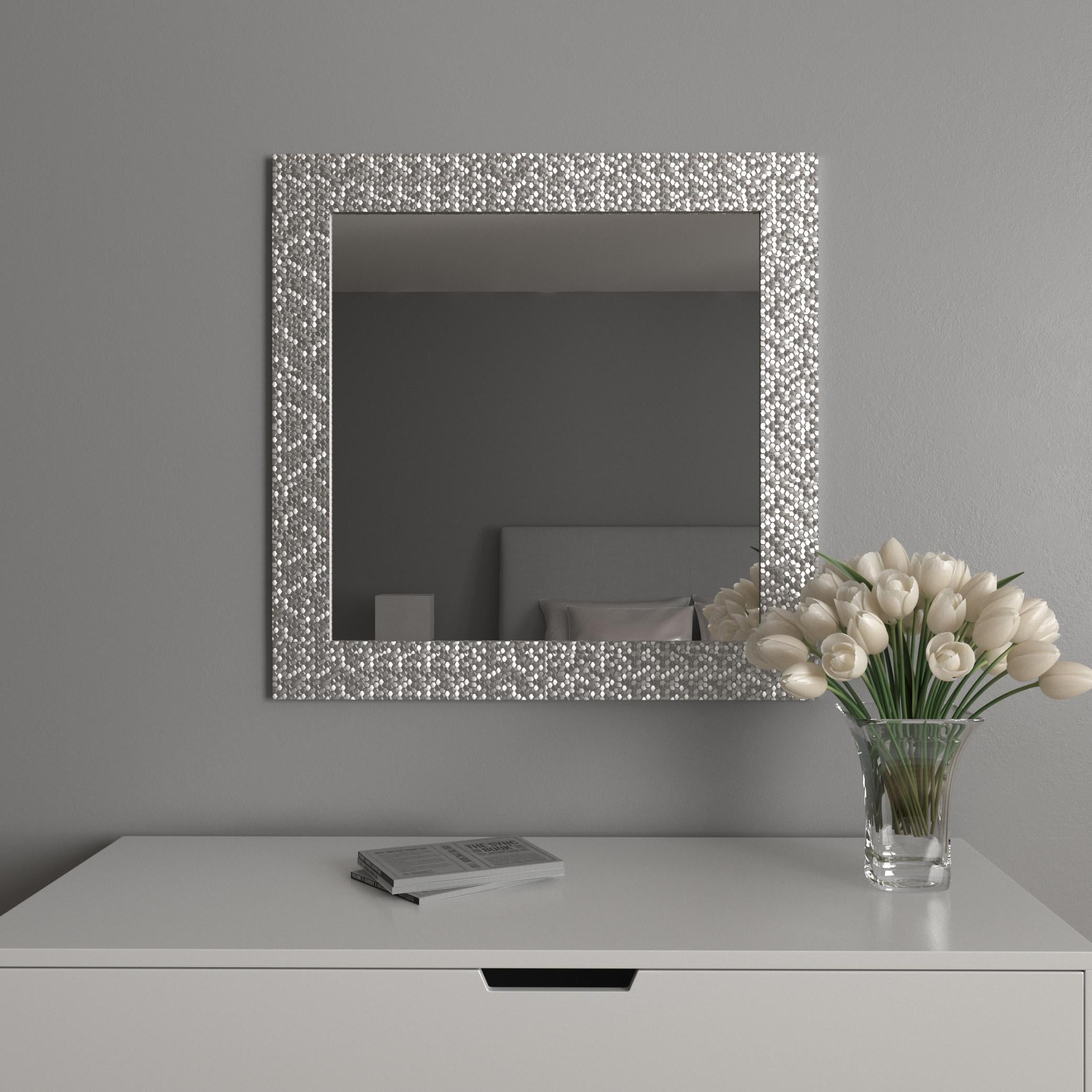 Зеркало на стену Black Mirror квадратное 96х96 см Серебристый (8518А-420)