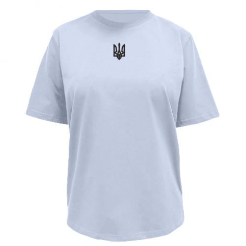 Футболка женская Owi Premium Герб Украины M Бледно-голубой (16302196-14-166348-M)