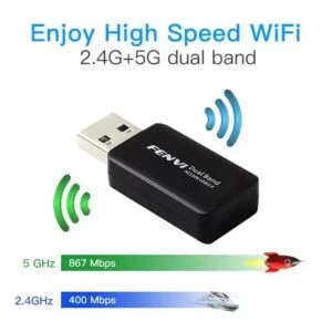 Адаптер двухдиапазонный Fenvi USB Wi-Fi 1300Mbps Dual Band 2.4G 5G - фото 3