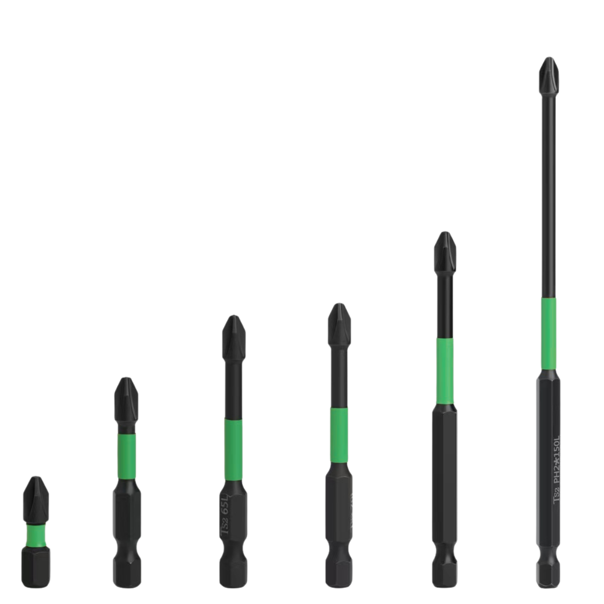 Набор универсальных магнитных бит MagneticBit 6 шт. Зеленый (2809)