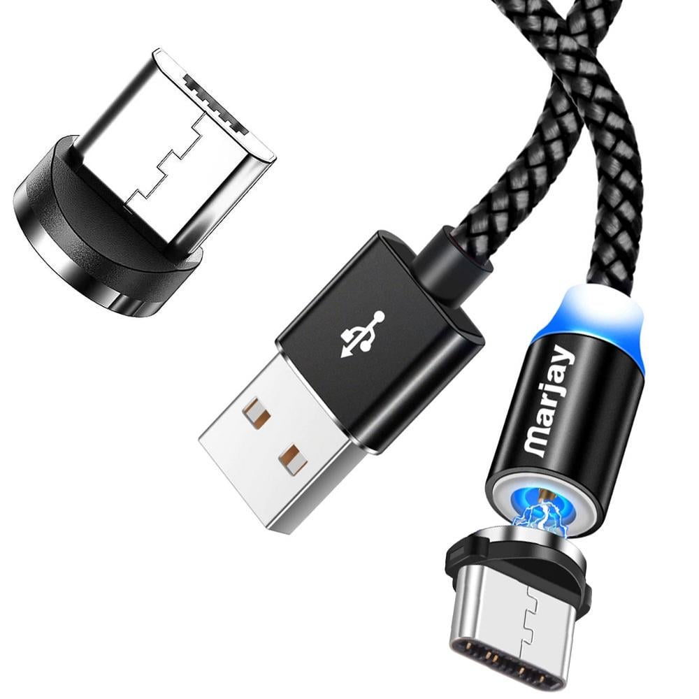 Кабель магнитный для зарядки Marjay и переходники Type-C и MicroUSB и Lightning 1 м (26843)