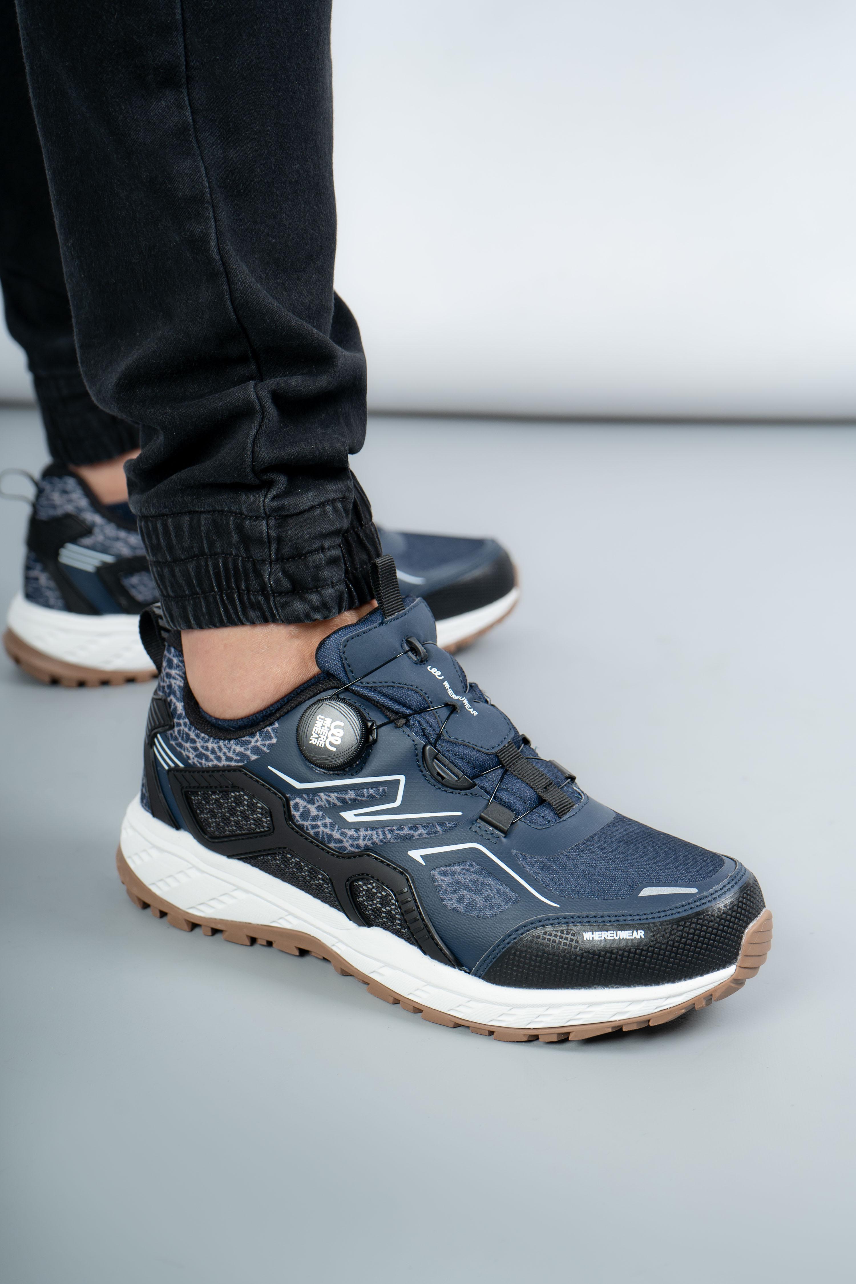 Кроссовки мужские Where Uwear WUW5477-BLACK/BLUE р. 42 Синий (346671_42)