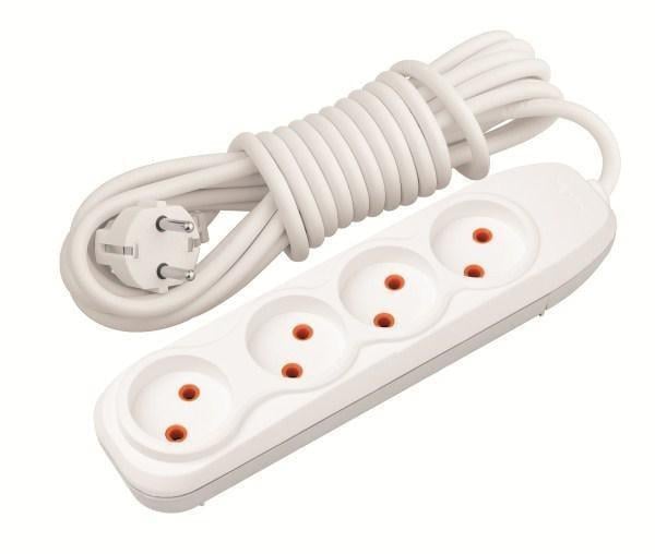 Подовжувач чотиримісний Nilson 2х1 мм2 без заземлення 5 м (44130005)