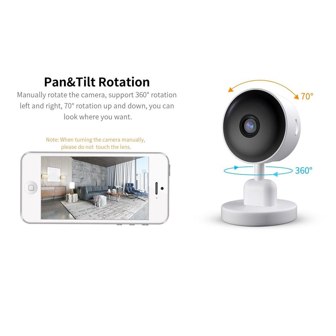 Видеоняня с подключением к телефону WiFi Smart Camera 1080P 2 MP (1010030-White) - фото 4