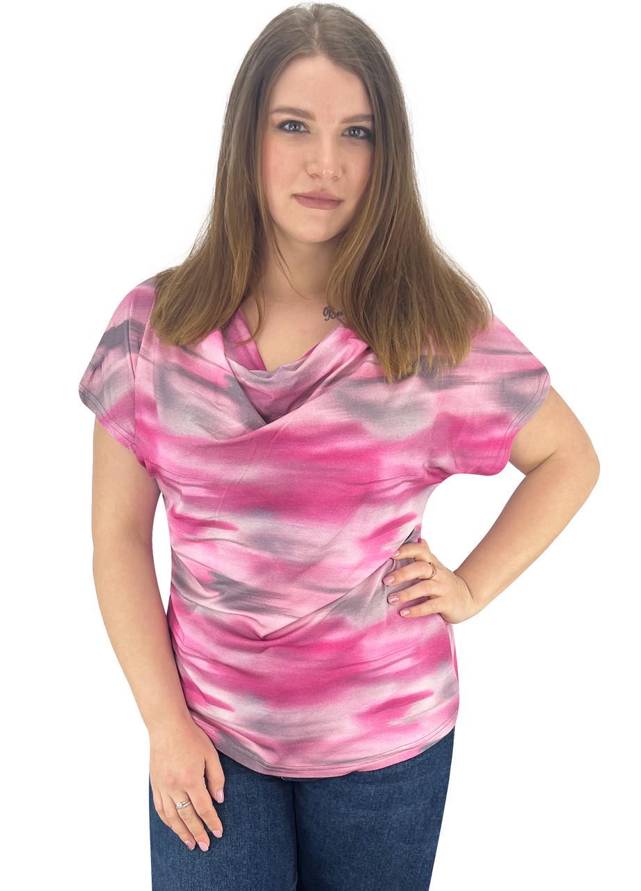 Блузка женская вискоза р.56 Малиновый (4108)