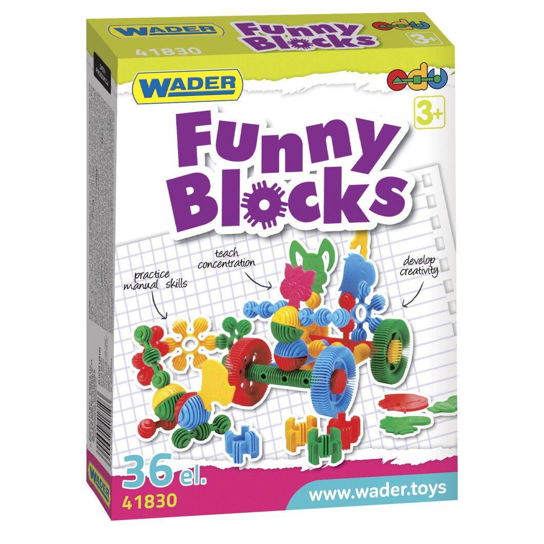 Конструктор Wader Funny blocks 36 елементів у коробці (41830) - фото 1