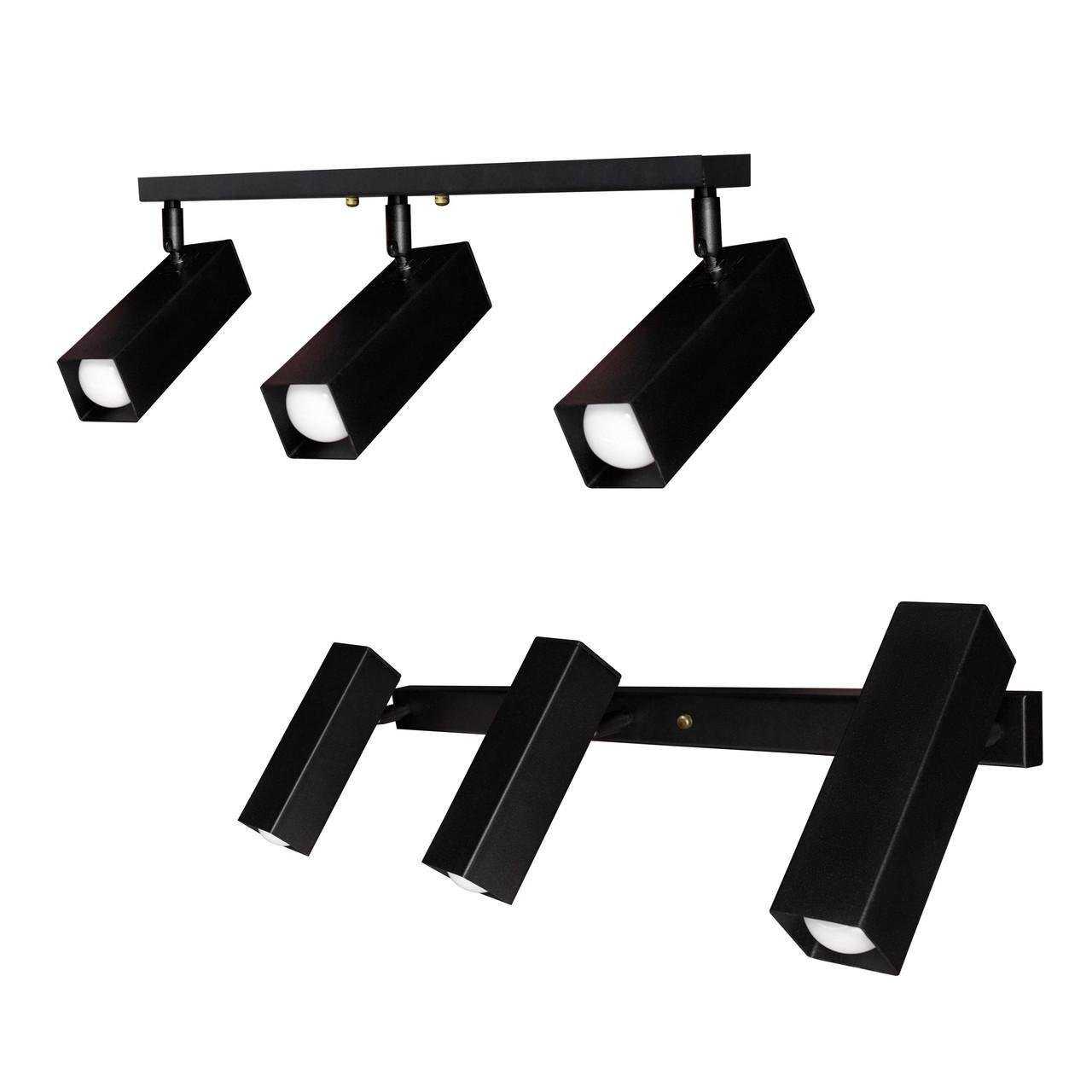 Светильник потолочный MSK Electric Verona с поворотными плафонами под лампу Е27 Черный (SQ 1750-3) - фото 2 Светильник потолочный MSK Electric Verona с поворотными плафонами под лампу Е27 Черный (SQ 1750-3) - фото 2