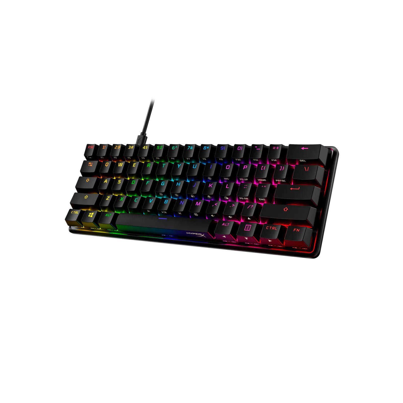 Клавиатура механическая HyperX Alloy Origins 60 проводное подключение USB 1,8 м RGB-подсветка Черный (627058) - фото 2 Клавиатура механическая HyperX Alloy Origins 60 проводное подключение USB 1,8 м RGB-подсветка Черный (627058) - фото 2