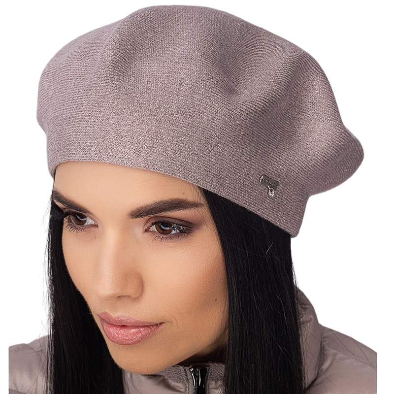 Берет женский Leks Клеопатра двойной шерстяной Миндальный (129050)