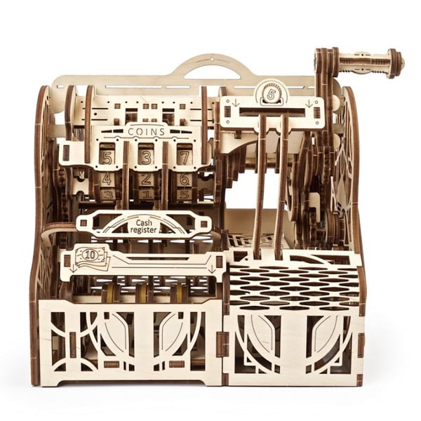 3D пазл механический UGEARS «Кассовый аппарат» - фото 5 3D пазл механический UGEARS «Кассовый аппарат» - фото 5