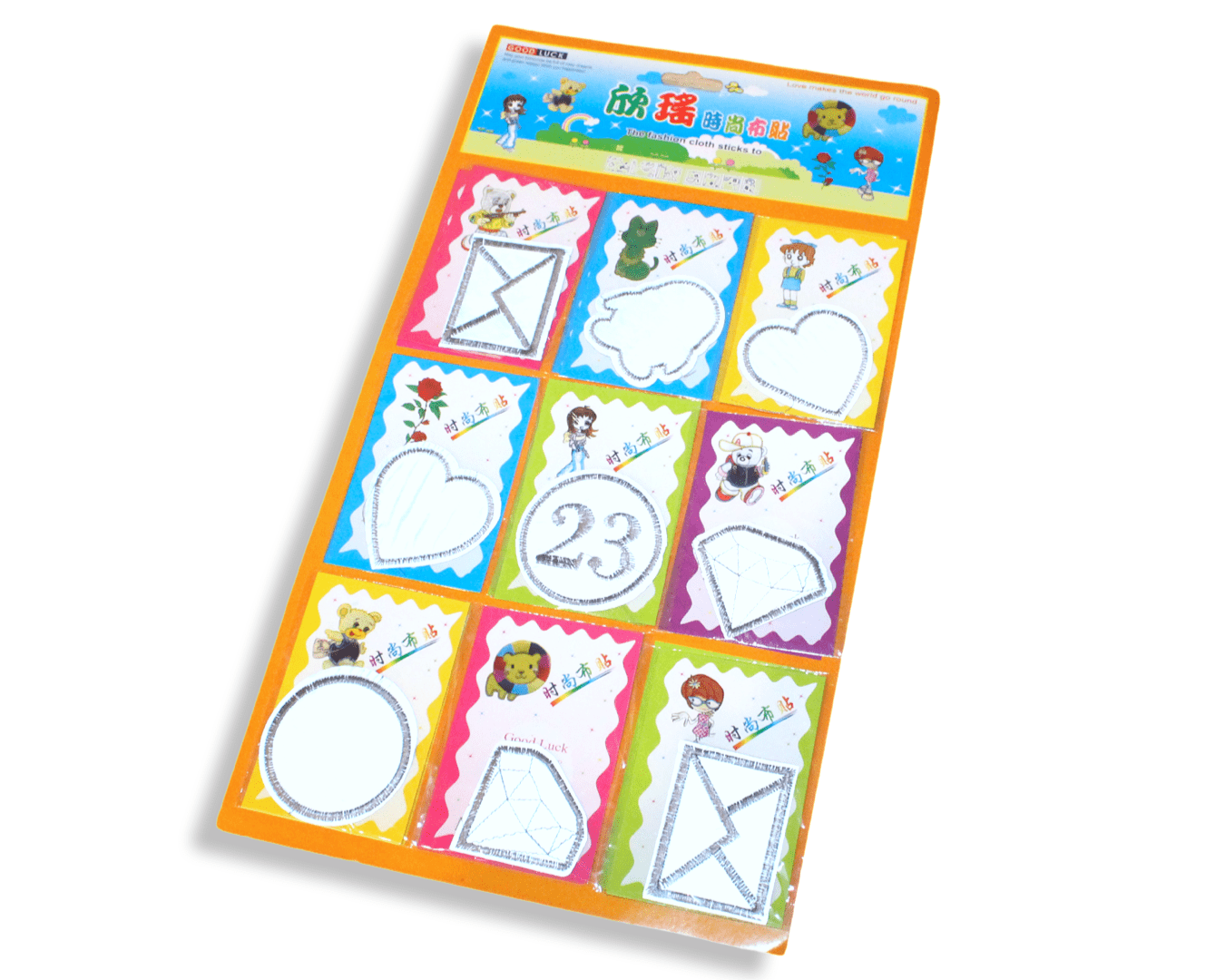 Аппликация для одежды светоотражающая нашивка Фигуры №159 9 шт. 6х5 см