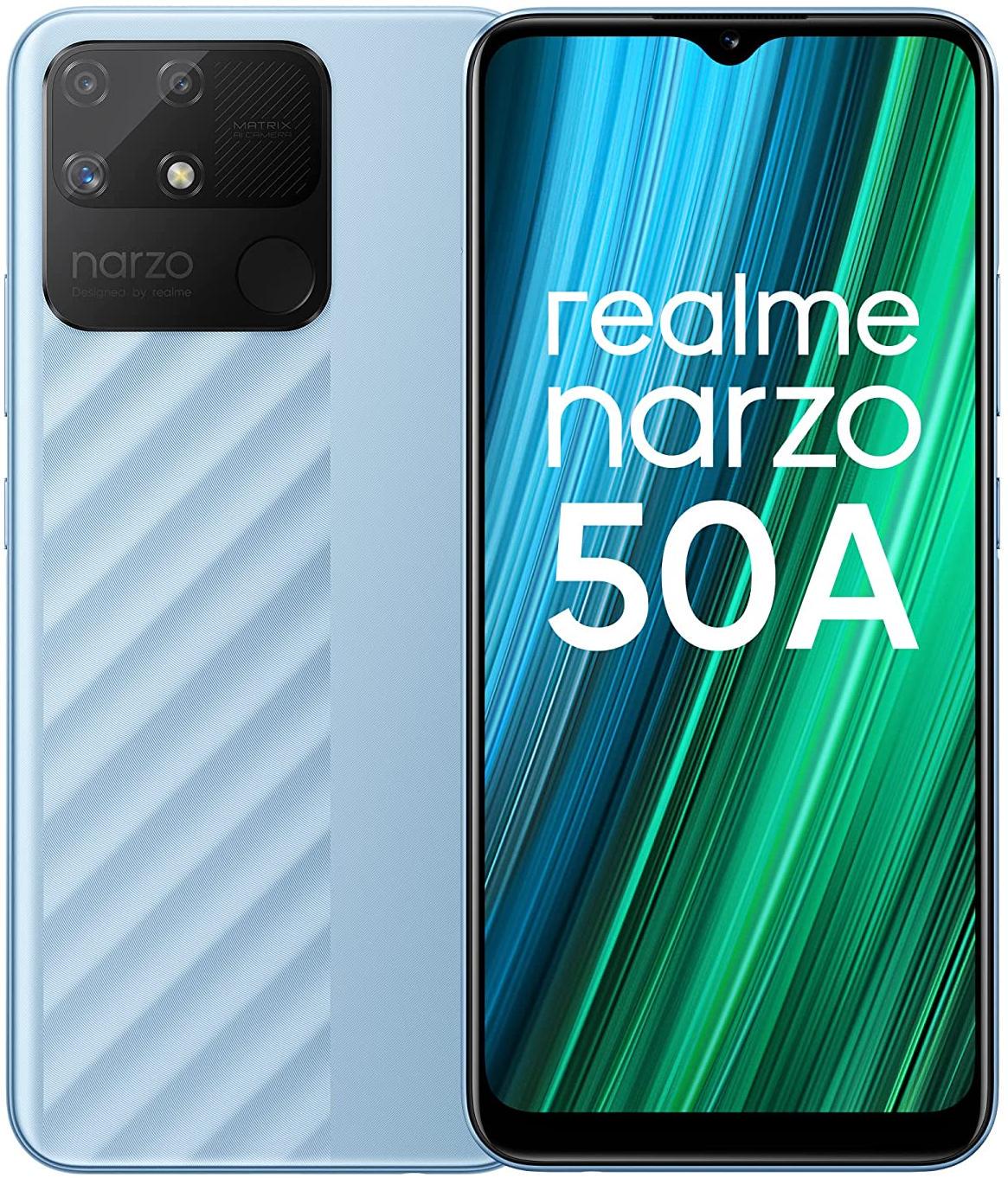 ᐉ Смартфон Realme Narzo 50A 4/128Gb Oxygen UA UCRF Blue • Купить в Киеве,  Украине • Лучшая цена в Эпицентр