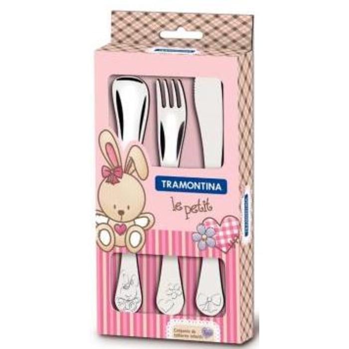 Дитячий набір столових приборів Tramontina BABY Le Petit 3 пр. Pink (6198892)
