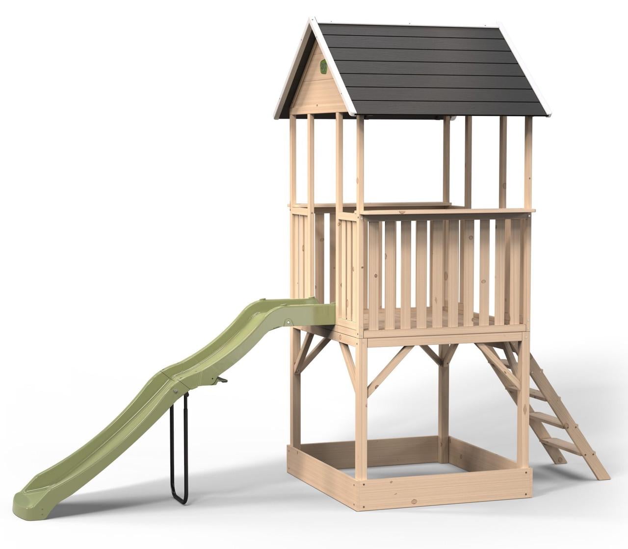 Детский игровой домик EXIT Panorama 500 с горкой и песочницей из кипариса (2654930174)