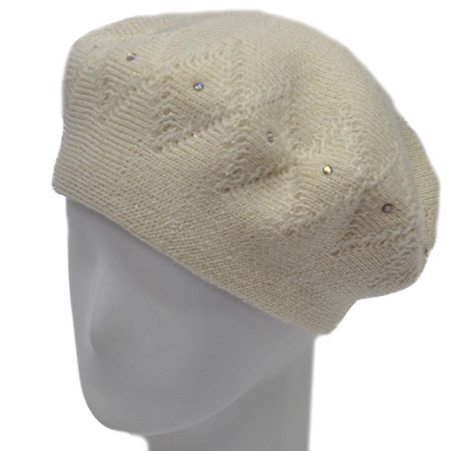 Берет женский Lirus Варена двойной шерстяной Молочный (70102)