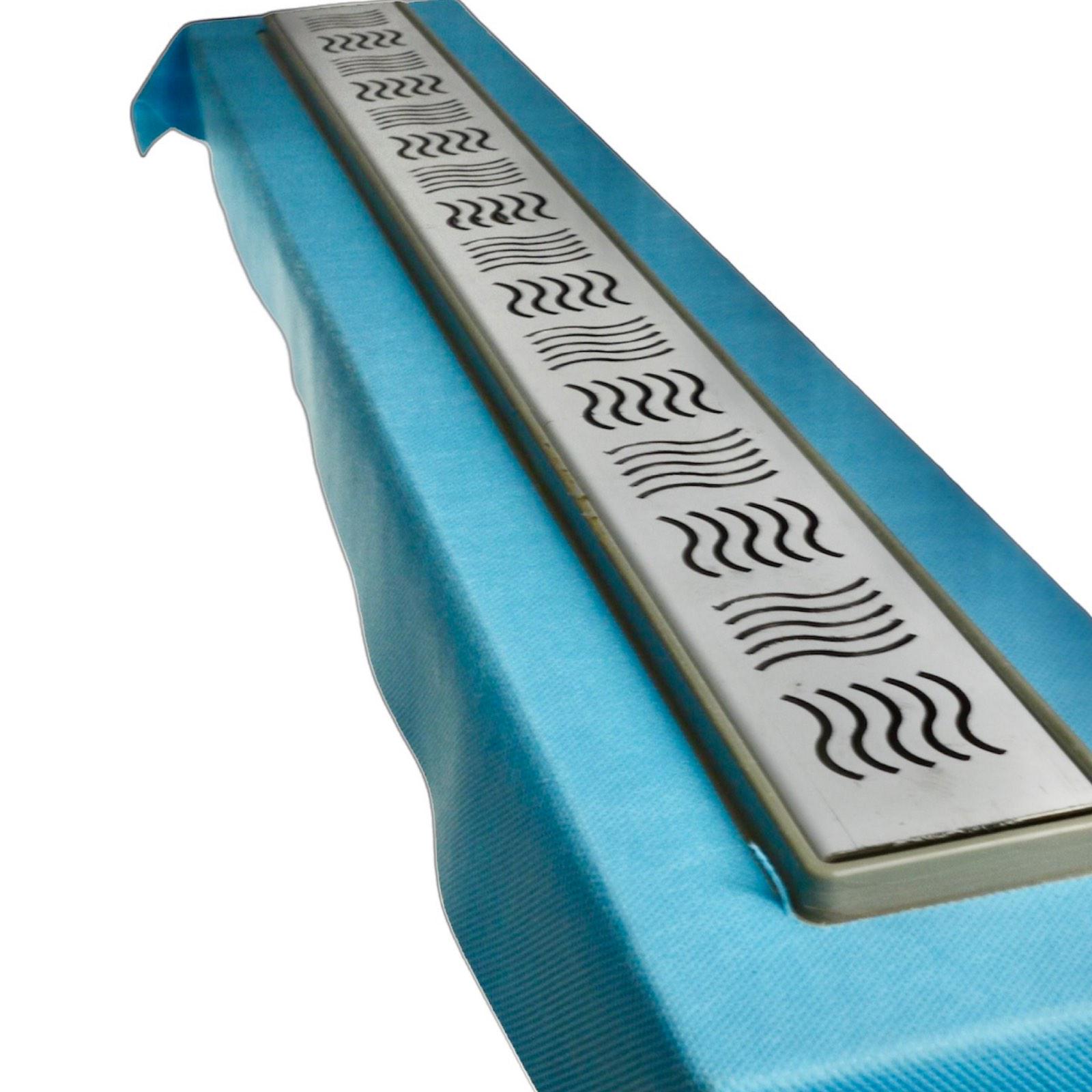 Трап лінійний MAXIFLOW з решіткою хвиля 80 cм (4022.TY050K.80)