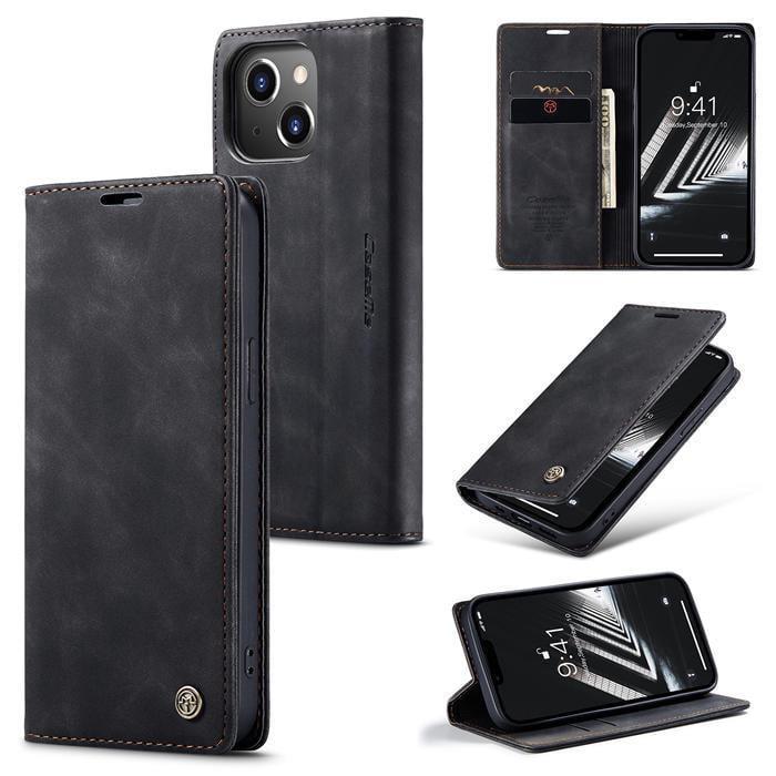 Чехол книжка с магнитом iPhone 14 Plus CaseMe Black (30852-2B)