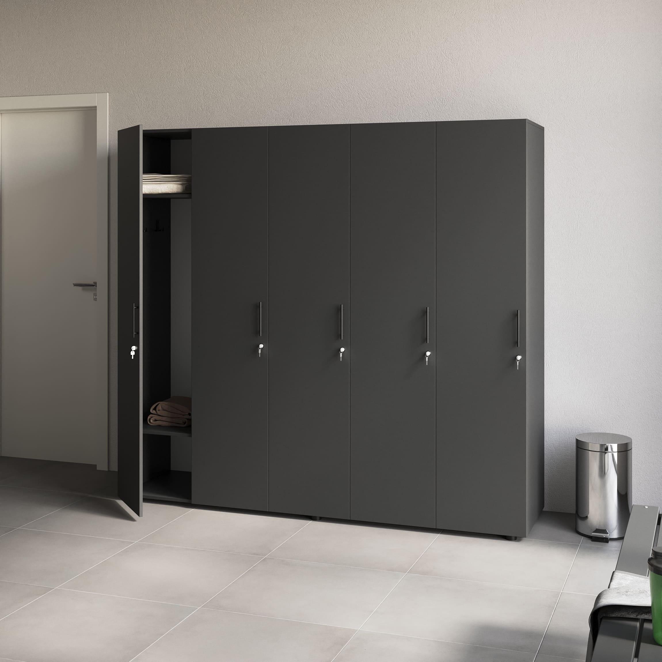 Шафа для роздягальні на 5 секцій Антрацит (380592)