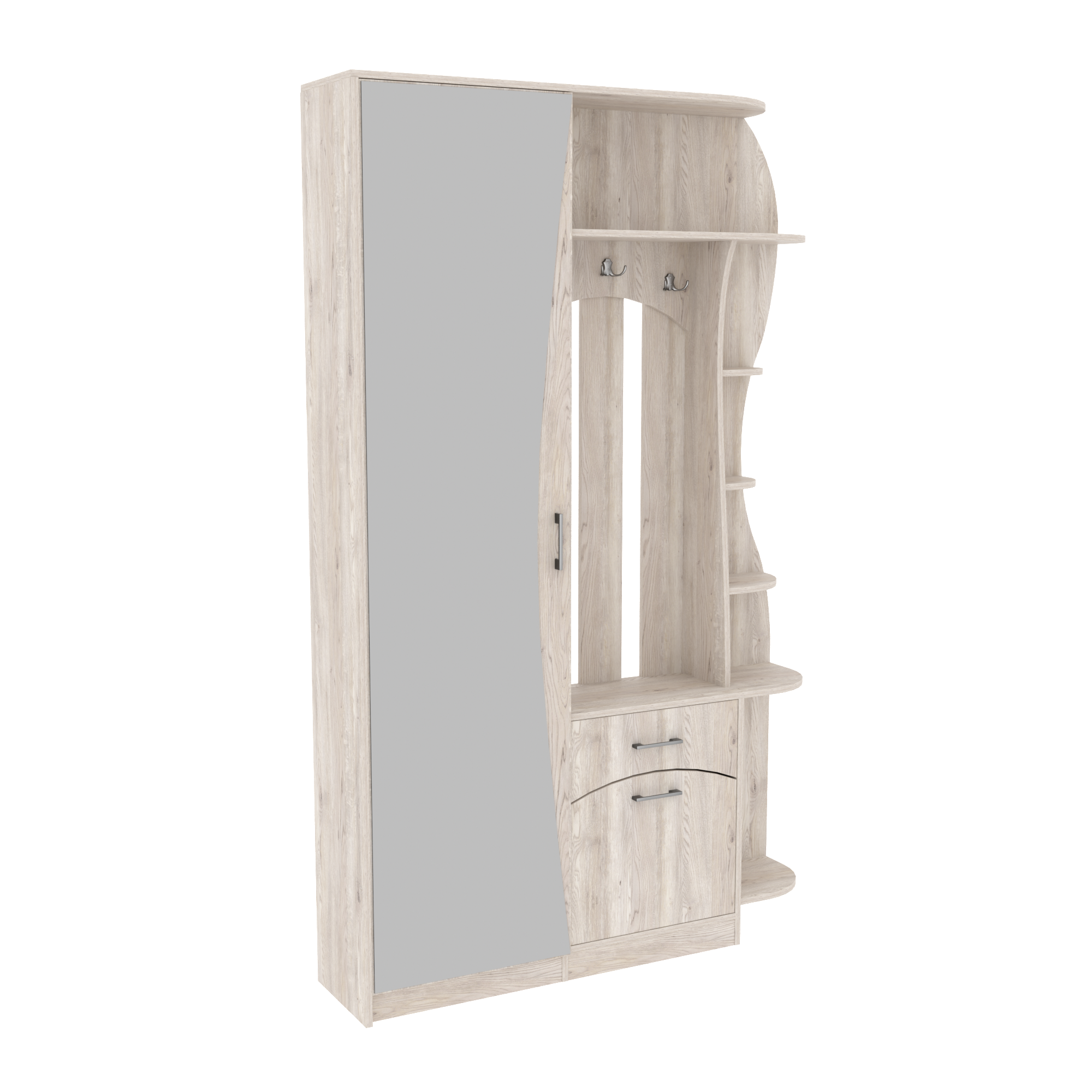 Прихожая Соло-9 1300х400х2100 мм Самоа дымчатая (123423)