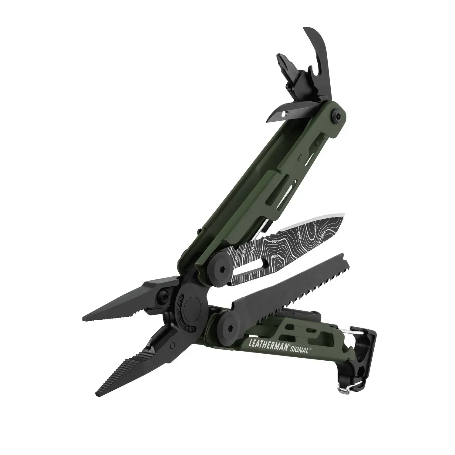 Мультитул Leatherman Signal 19 інструментів з чохлом Green Topo (26257964) - фото 4 Мультитул Leatherman Signal 19 інструментів з чохлом Green Topo (26257964) - фото 4