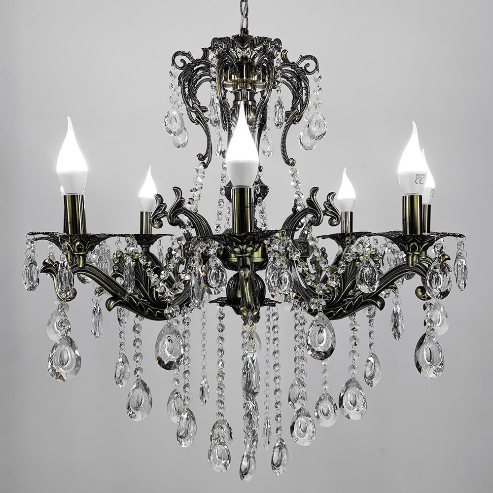 Люстра підвісна кришталева Crystal Life на 8 ламп 75 см Бронзовий (11549/8) - фото 5 Люстра підвісна кришталева Crystal Life на 8 ламп 75 см Бронзовий (11549/8) - фото 5